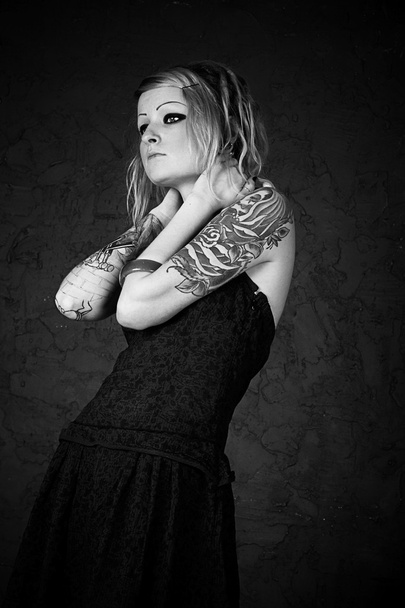 Tattoo woman - Fotoğraf, Görsel