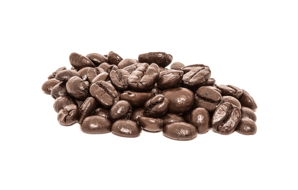 白い背景に隔離されたコーヒー豆 - 写真・画像
