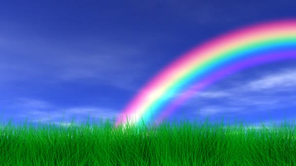 Regenboog, gras & vreedzame Sky - Video