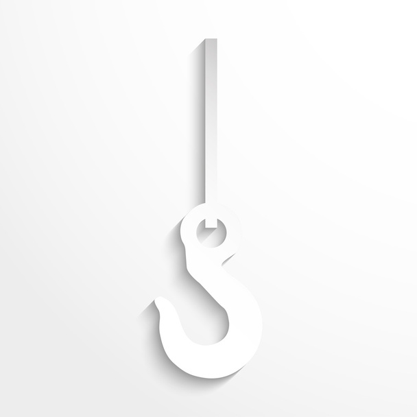 Building hook on the rope. Vector icon. - ベクター画像