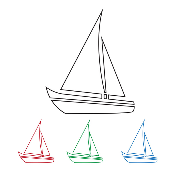 Sailing boat icon - Διάνυσμα, εικόνα