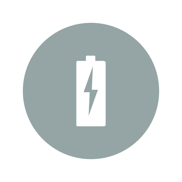 エネルギーを充電バッテリーをフラット記号ベクトルのイラスト  - ベクター画像