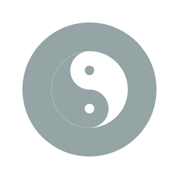 Символ Инь Ян - черно-белая векторная иллюстрация
. - Вектор,изображение