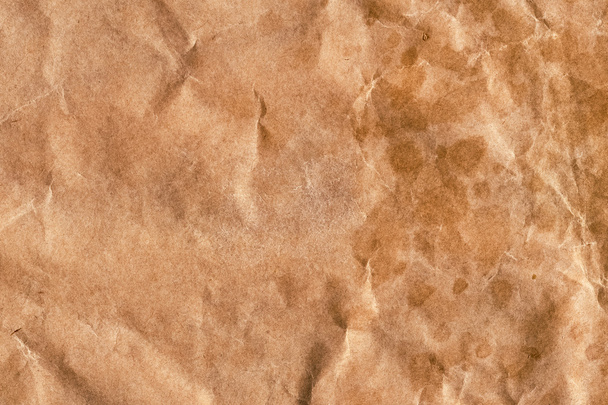 Brązowy nieużytek Kraft papier torba zmięty Grunge tekstury próbki - Zdjęcie, obraz