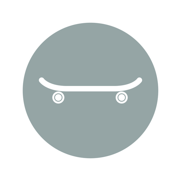 Ikone des Skateboards - Vektor, Bild