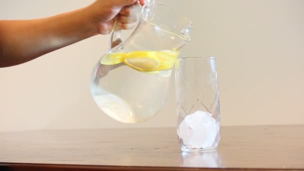 Zitronenwasser garnieren - Filmmaterial, Video