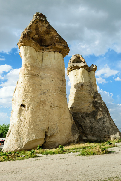 Colourful rock formations in Cappadocia, Turkey - 写真・画像