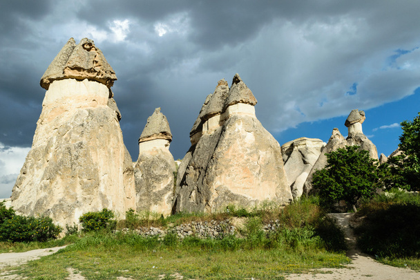 Colourful rock formations in Cappadocia, Turkey - Foto, Imagem
