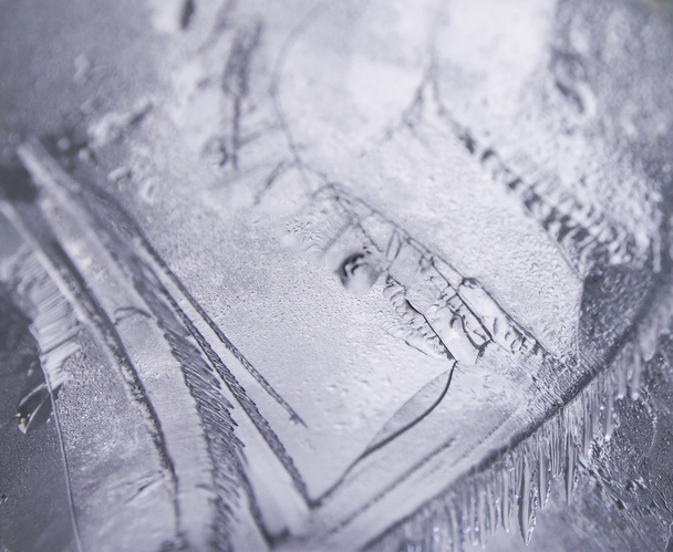 氷抽象的なテクスチャ - 写真・画像