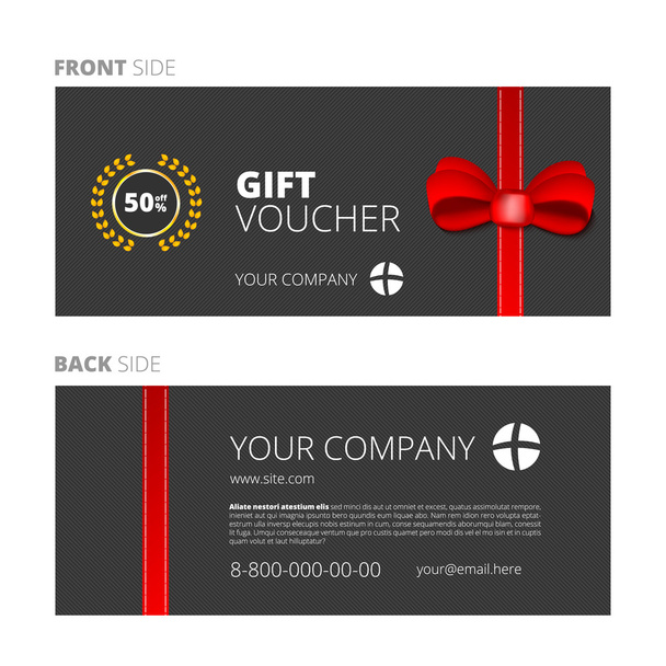 Design of Voucher and Gift certificate - Vector, Image