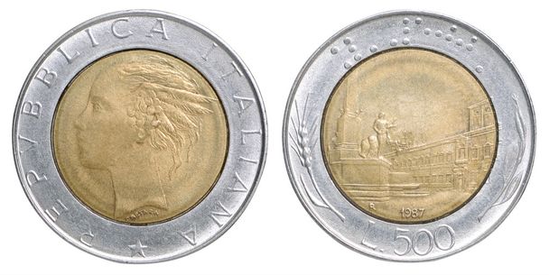 Italská lira mince - Fotografie, Obrázek