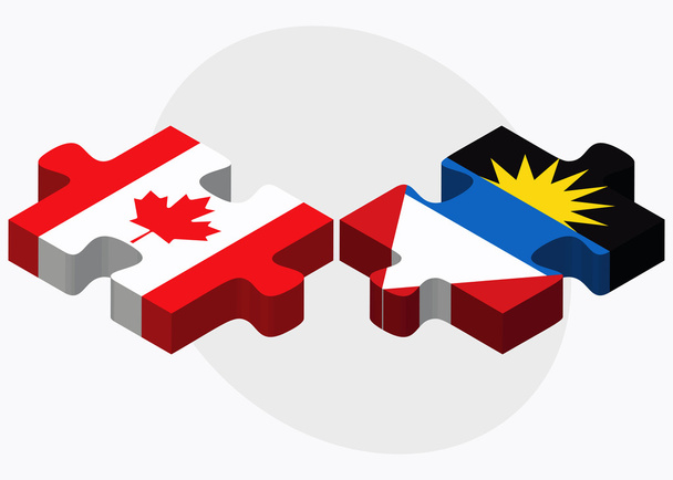 Kanada i flagi Antigui i Barbudy - Wektor, obraz