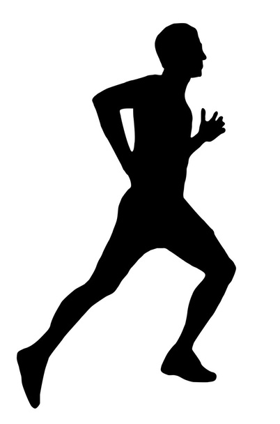 Athletes run man - Vector, Image