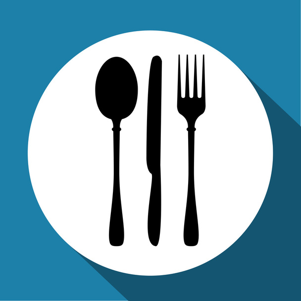 Spoon fork and knife - Vector, Image
