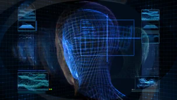 Bionic 3D Woman Profile (HD Loop) - Footage, Video