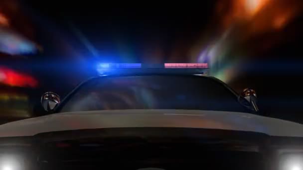 Поліцейська машина водіння (передні Pov) - Кадри, відео