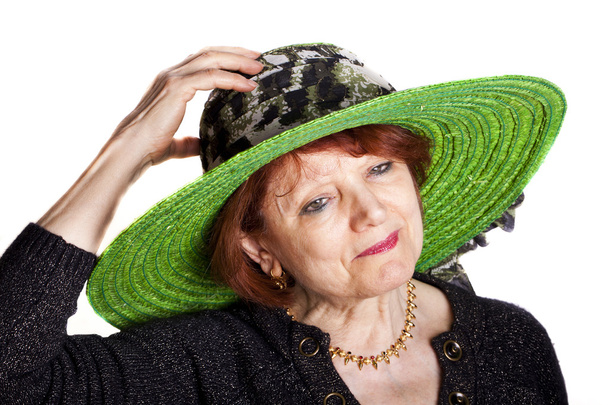 Mulher com chapéu verde
 - Foto, Imagem