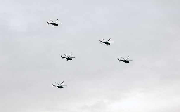 helicópteros de grupo
 - Foto, Imagen