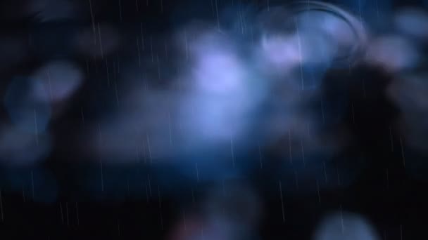 Krople deszczu idealna niewyraźne refleksje - Materiał filmowy, wideo