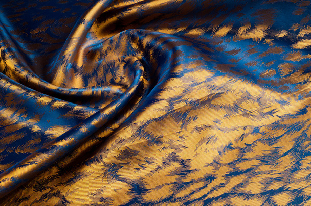 Η υφή του μεταξιού. Μπλε ΑΝΟΙΧΤΟ-ΙΑΣΜΟΣ - Φωτογραφία, εικόνα