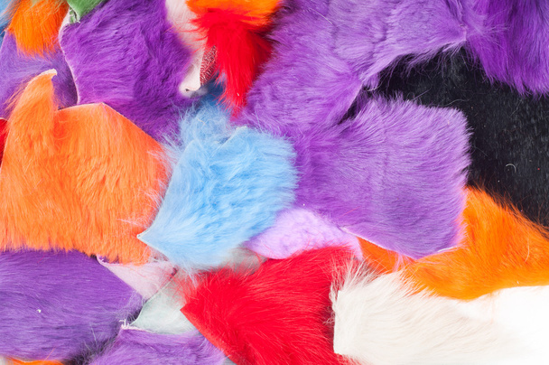 Textura coloridos trapos pele de coelho
 - Foto, Imagem