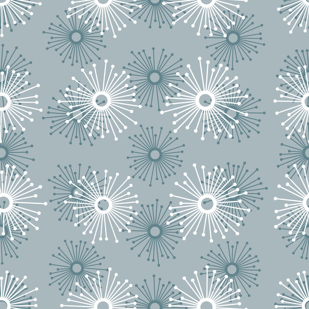Seamless colorful background made of abstract flowers - Vector, Image
