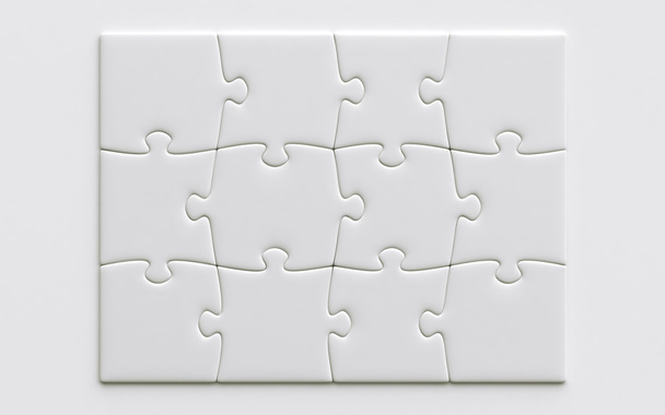 Blank puzzle pieces - Фото, зображення