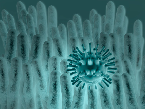 Virus and bacterium - Photo, Image