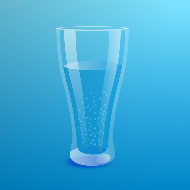 vidro de água mineral - Vetor, Imagem