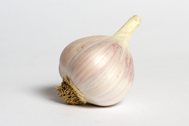 Fresh garlic vegetable, isolated on white background - Photo, Image