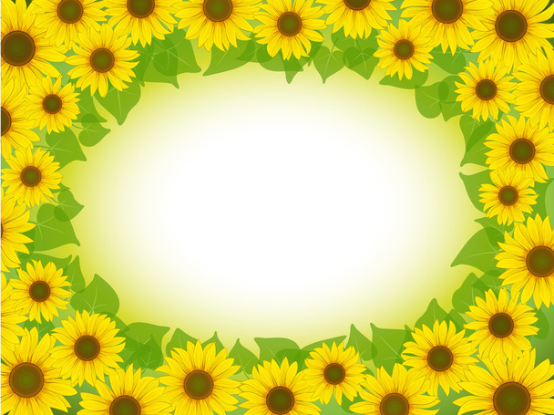 Sunflower frame - Vecteur, image