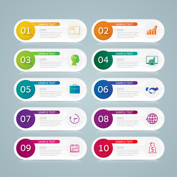 Infographic design template and marketing icons, Business concep - Vektor, Bild