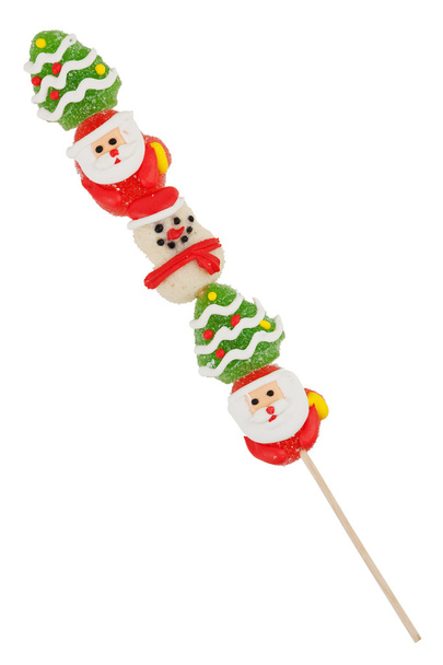 Sugar colorful candy with a wooden stick - Фото, зображення