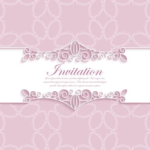 Vector illustration of a modern wedding invitation - Vector, Imagen