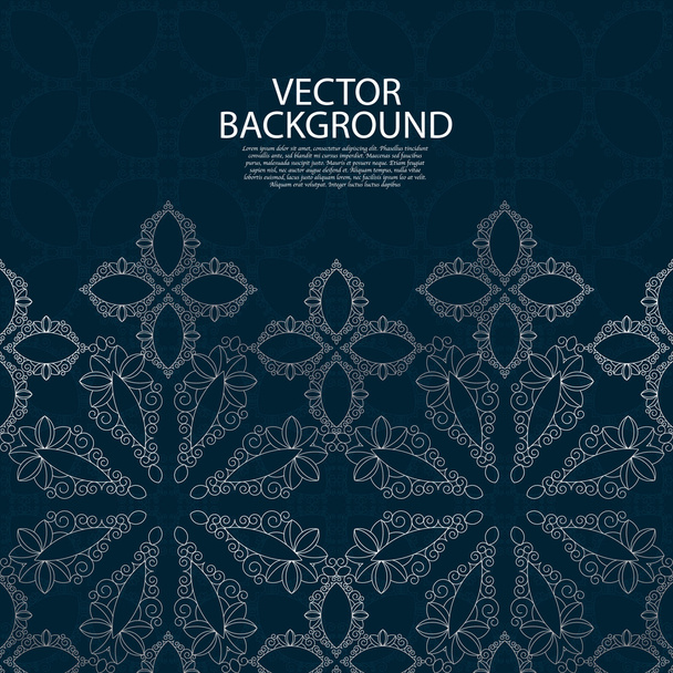 Vector illustration of a linear floral background - Vektor, obrázek