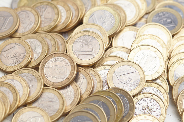 monety euro z bliska - Zdjęcie, obraz