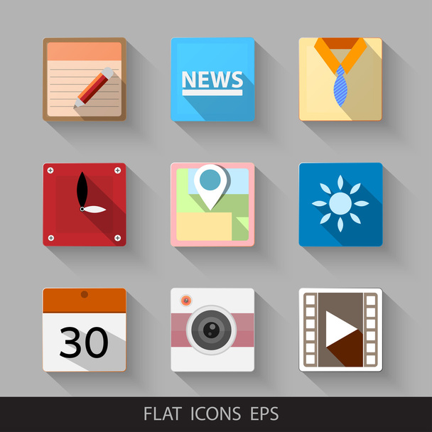 Vector modern flat icons set. Eps 10 - Vector, Image