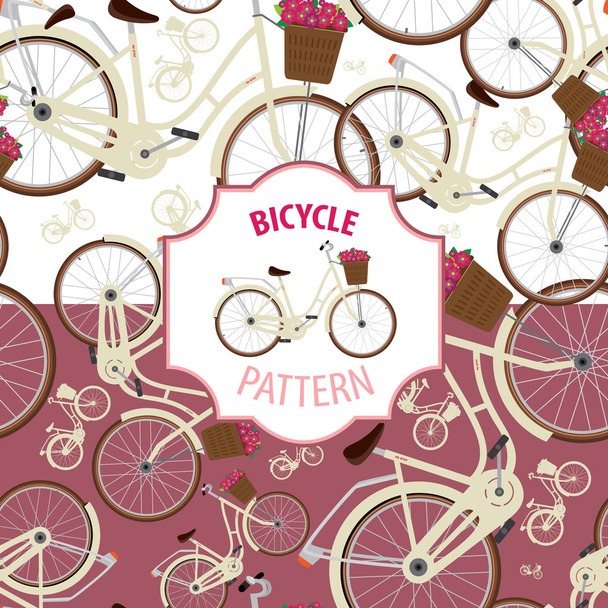Μοτίβο ποδήλατο σετ, αριθμός 2 - Διάνυσμα, εικόνα