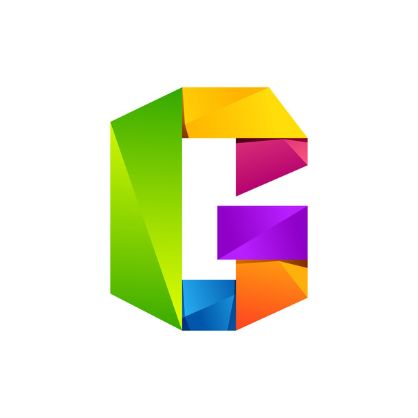 G letter one line colorful logo. Vector design template elements an icon for your application or company - Vektori, kuva