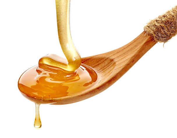 wooden spoon with honey - Photo, Image
