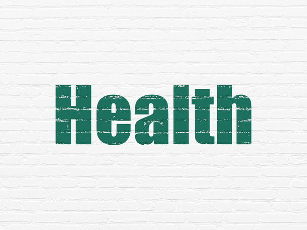 Health concept: Health on wall background - Zdjęcie, obraz