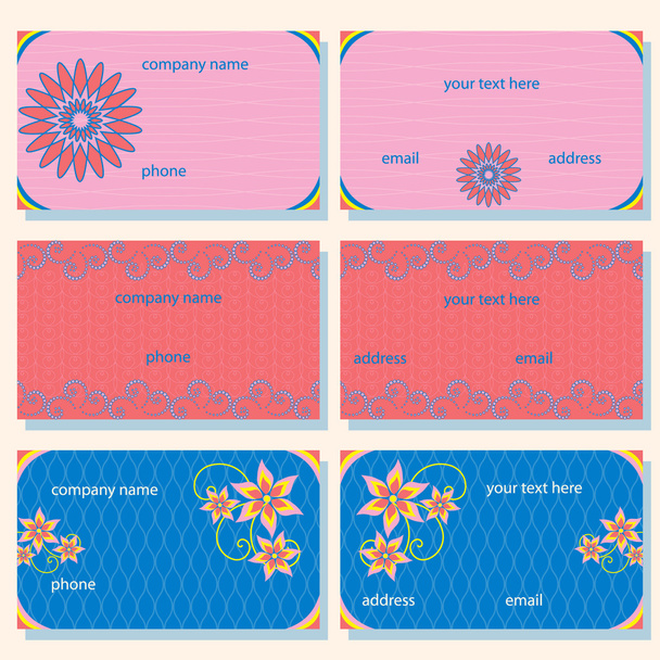 conjunto de plantillas vectoriales para invitaciones, tarjetas de visita
 - Vector, Imagen