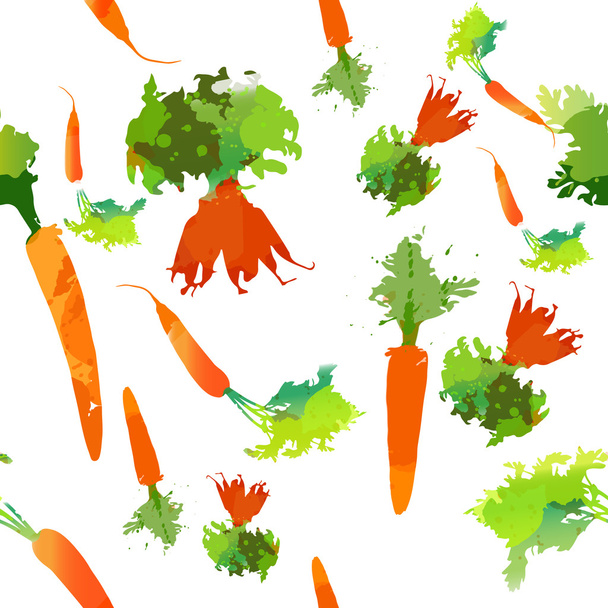 carrot  pattern happy pattern eco life - Vector, Image