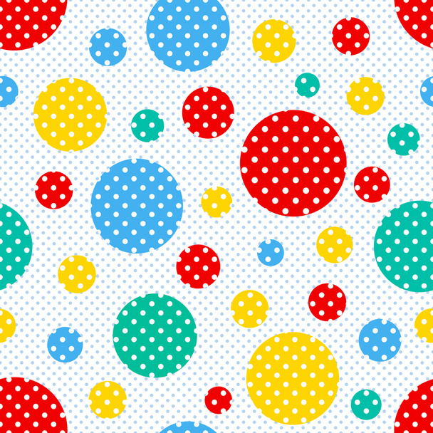 Seamless geometric polka dot pattern  - Vetor, Imagem