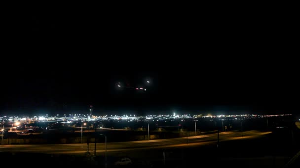 Jet Airliner atterraggio a LAX (notte
) - Filmati, video
