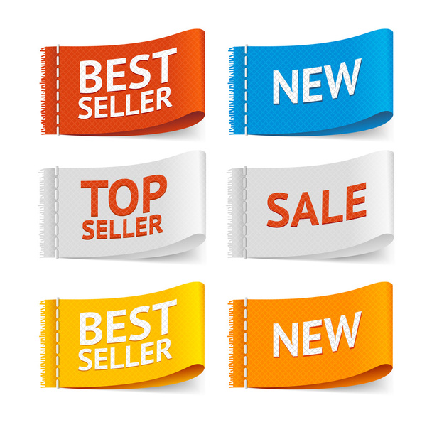 Fabric Clothing Sale Labels. Vector - Vector, afbeelding