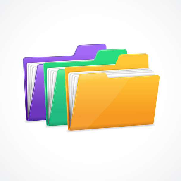File Folders Set. Vector - Вектор,изображение