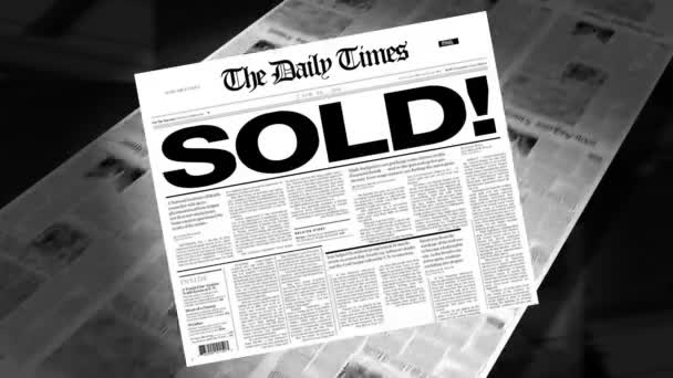 Sprzedane! -Gazeta Headline (Intro + pętle) - Materiał filmowy, wideo