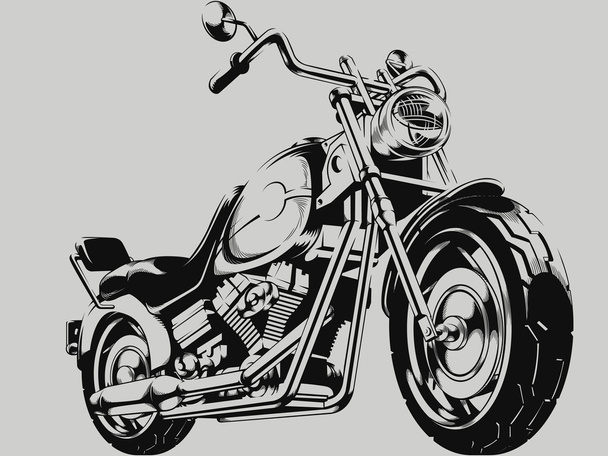 Motocykl starodawny sylwetka wektor - Wektor, obraz