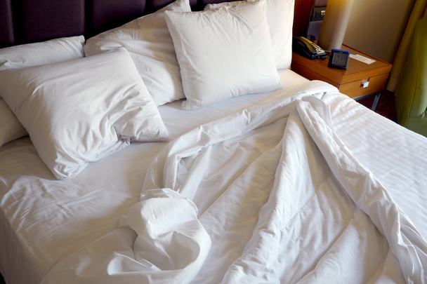 luxury bedroom and bed in hotel - 写真・画像